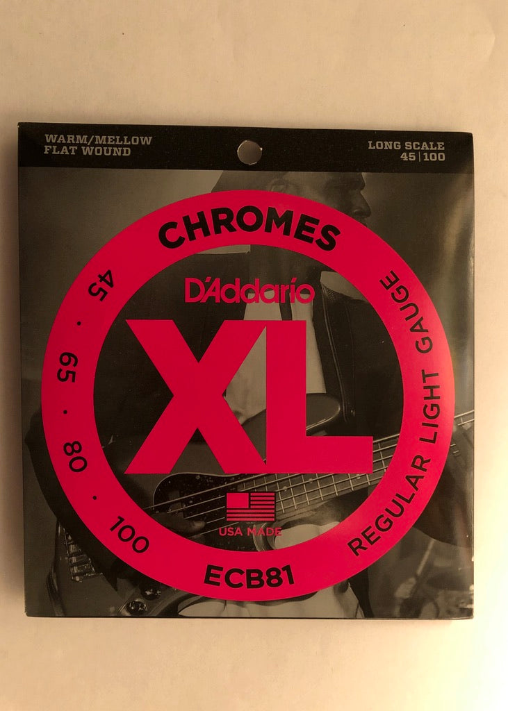 D’Addario - BASS Flatwound Regular Light Gauge Strings - ECB81